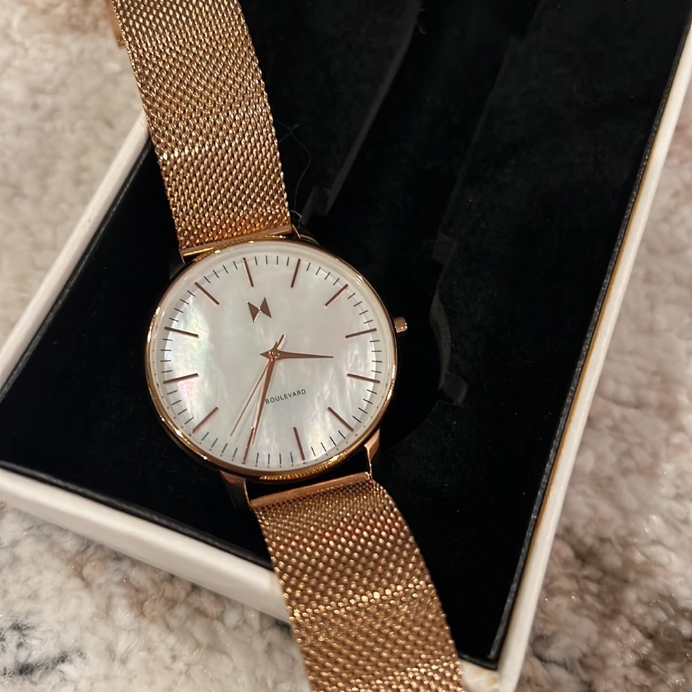 MVMT Sunset Rose Gold & Seashell Watch - 38MM - Picture 6 of 10